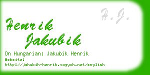 henrik jakubik business card